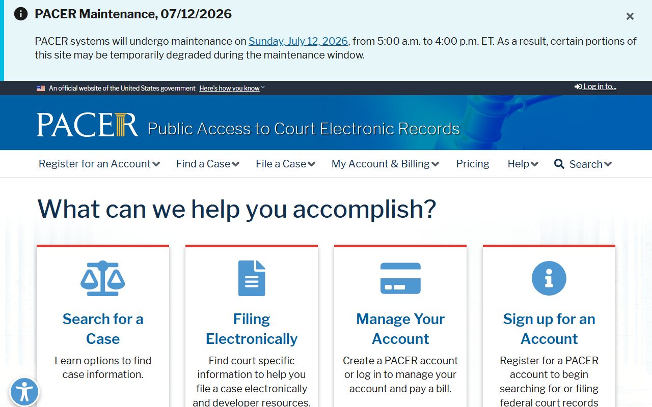 Monroe County court records PACER federal records access