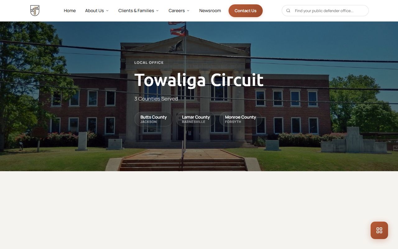 Monroe County criminal court records Towaliga Circuit Public Defender page