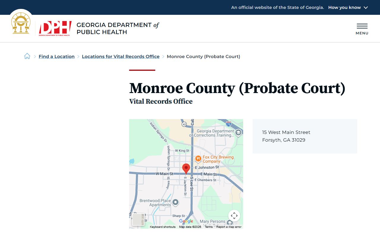 Monroe County probate records DPH Probate Court vital records listing
