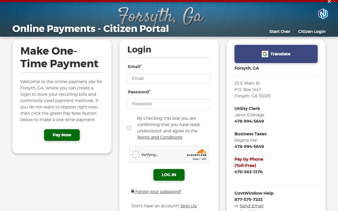 Monroe County traffic court records City of Forsyth Government Window portal